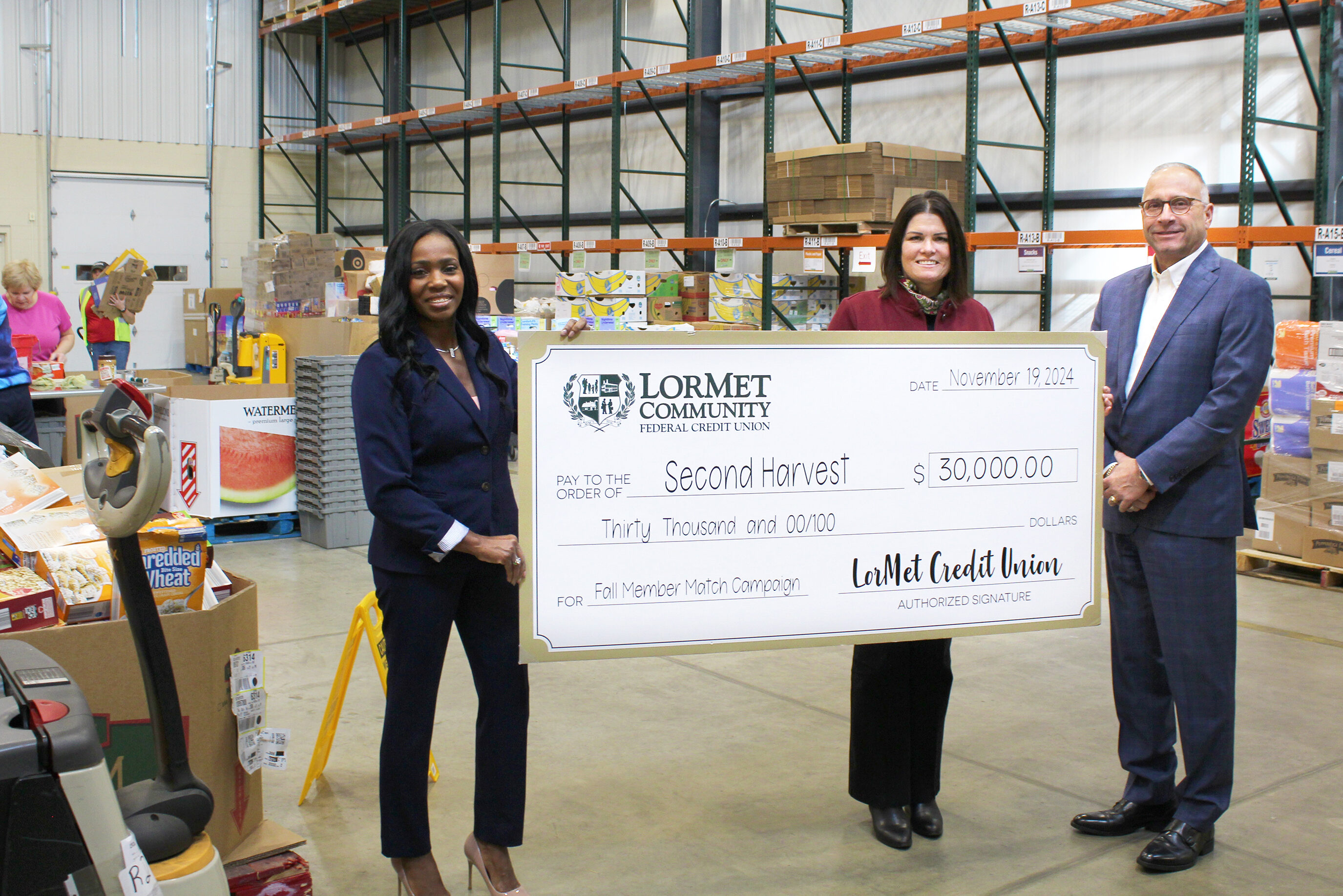 LorMet Second Harvest Check Presentation