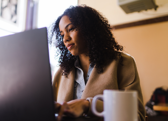 Woman on computer